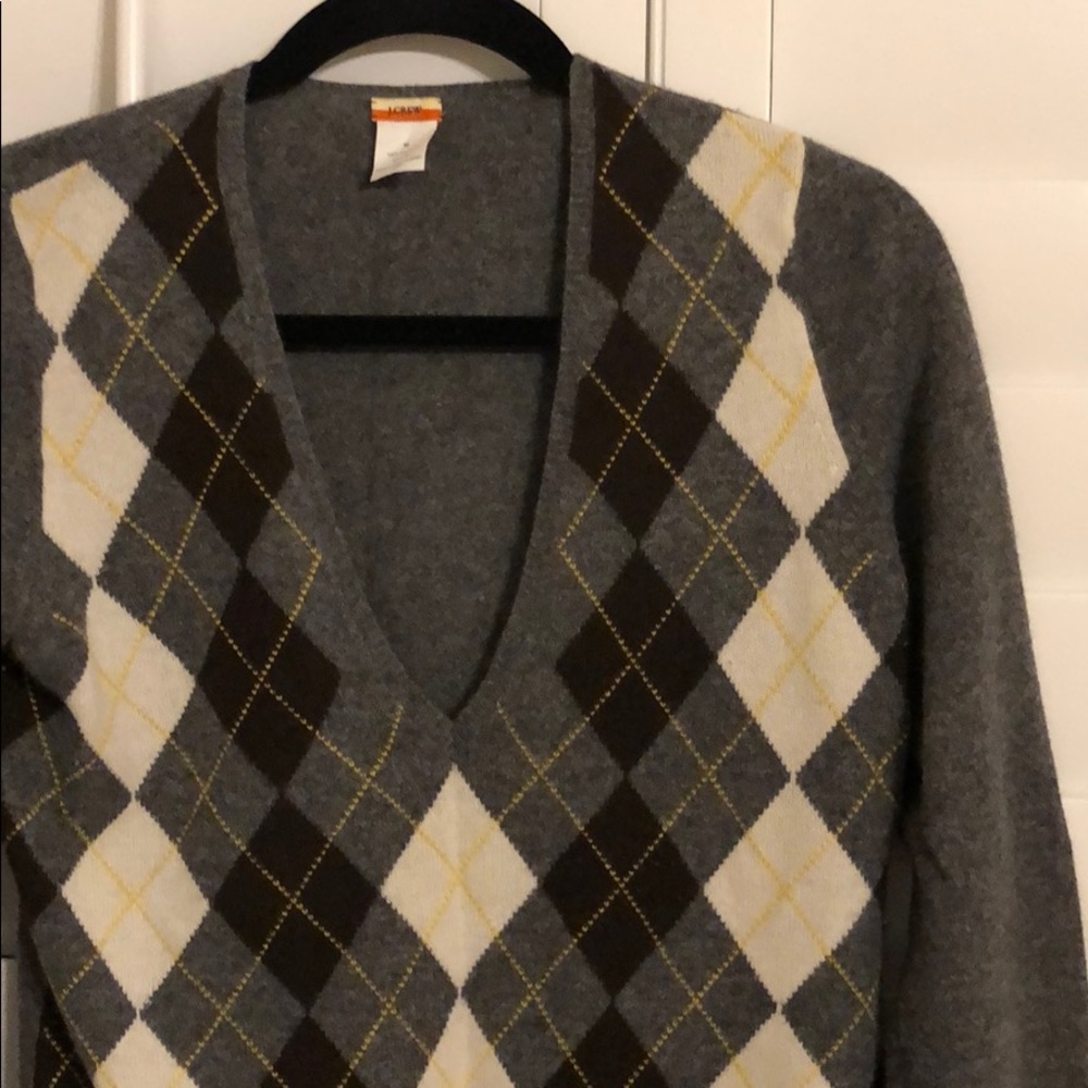Cashmere argyle sweater